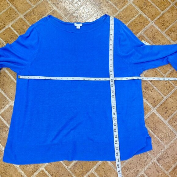 J. Jill Linen Blend Blue Lightweight Beach Sweater - Picture 9 of 9